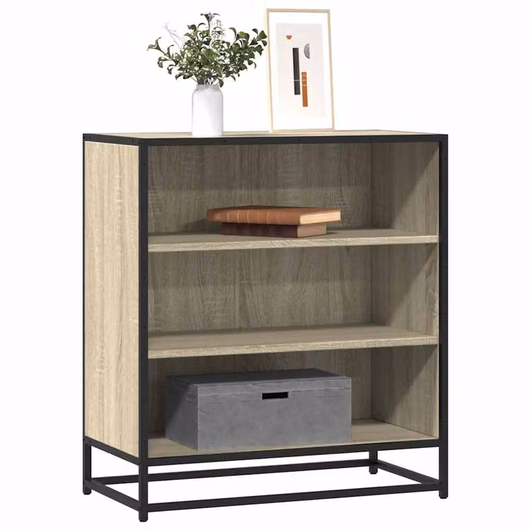 Credenza stile industrial vidaXL in MDF e metallo, colore marrone, L 68 cm x P 35 cm x H 76 cm