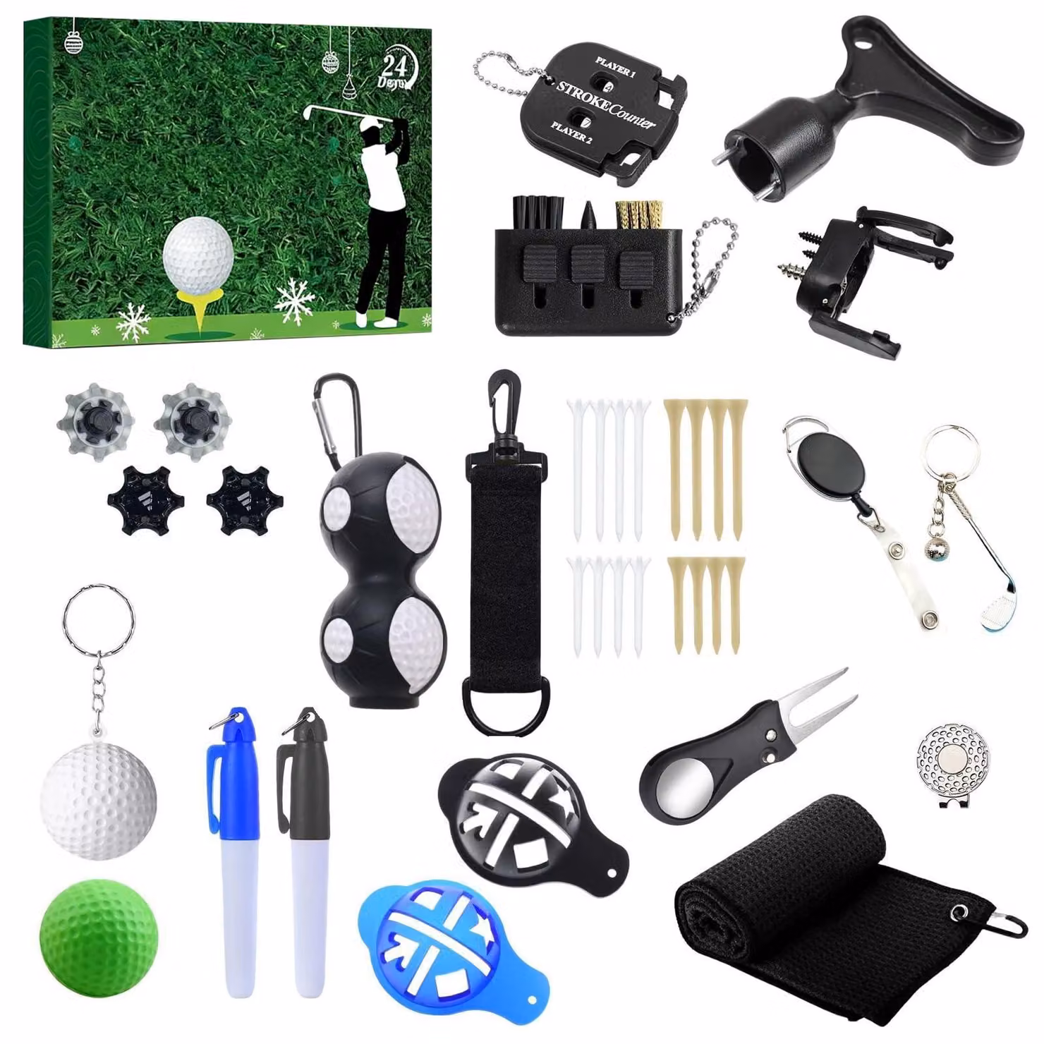 Calendario dell'Avvento per golfisti 2025 - 24 accessori per il golf