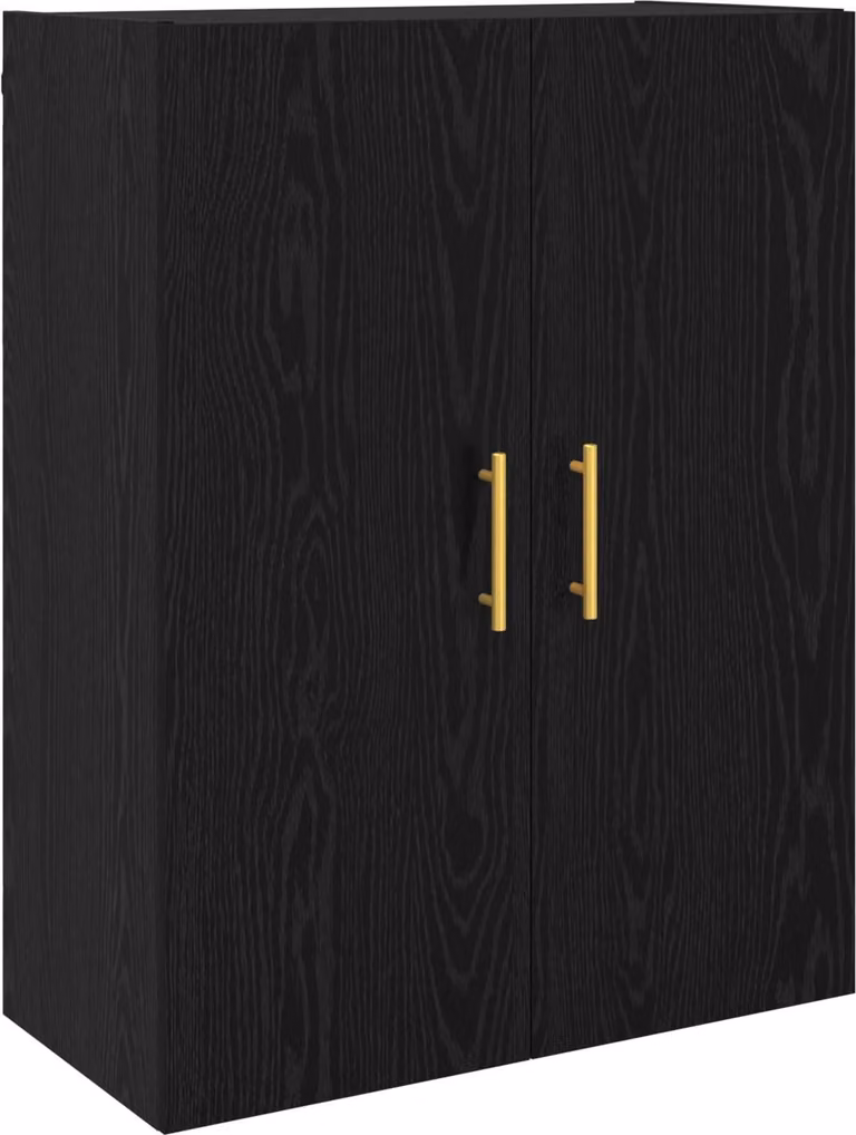 Armadietto a muro Rovere Nero 69,5 x 34 x 90 cm