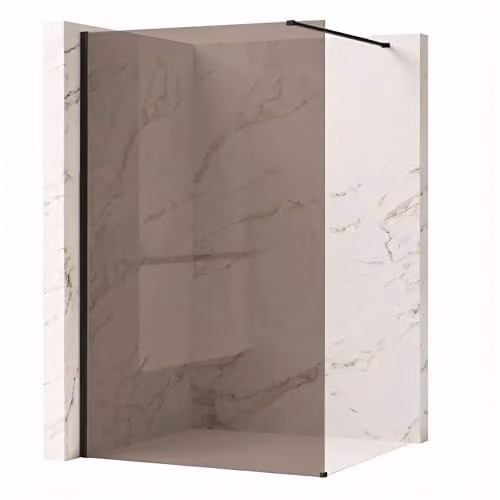 Rea Flexi Brown 100 - Pannello doccia nero