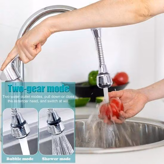 Prolunga girevole per rubinetto a 360° per cucina e bagno