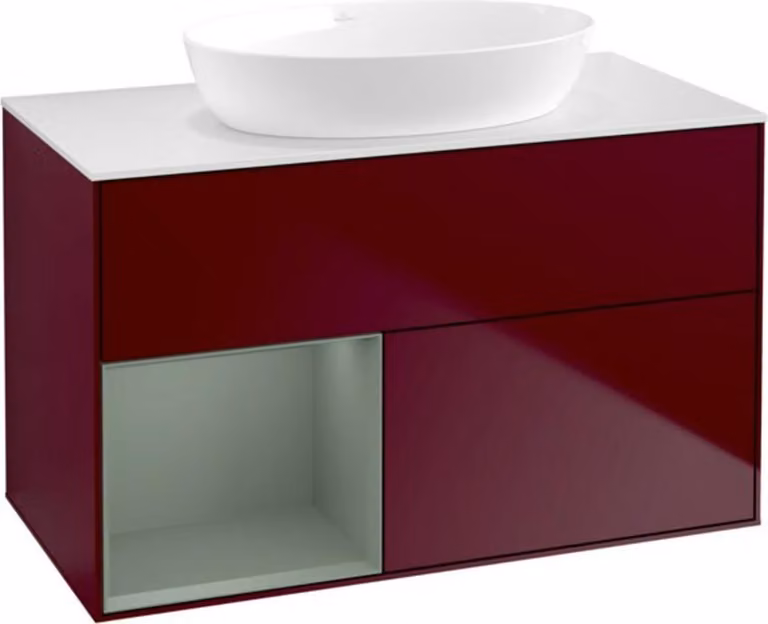 V&B vanity unit Finion 100, Pl wh. m, Reg Oli. m Lac, Peo m