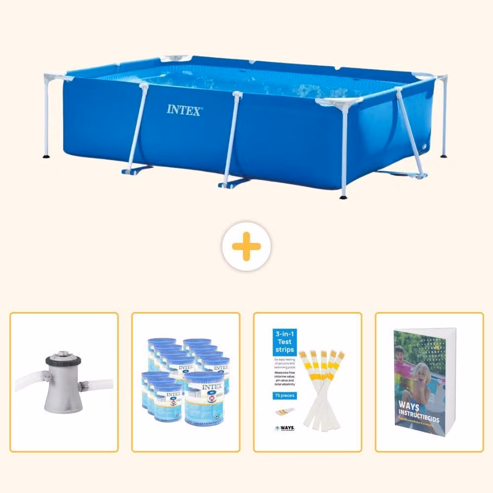 Piscina fuori terra rettangolare - 260x160x65 cm - 5 pezzi - Modello SCB123
