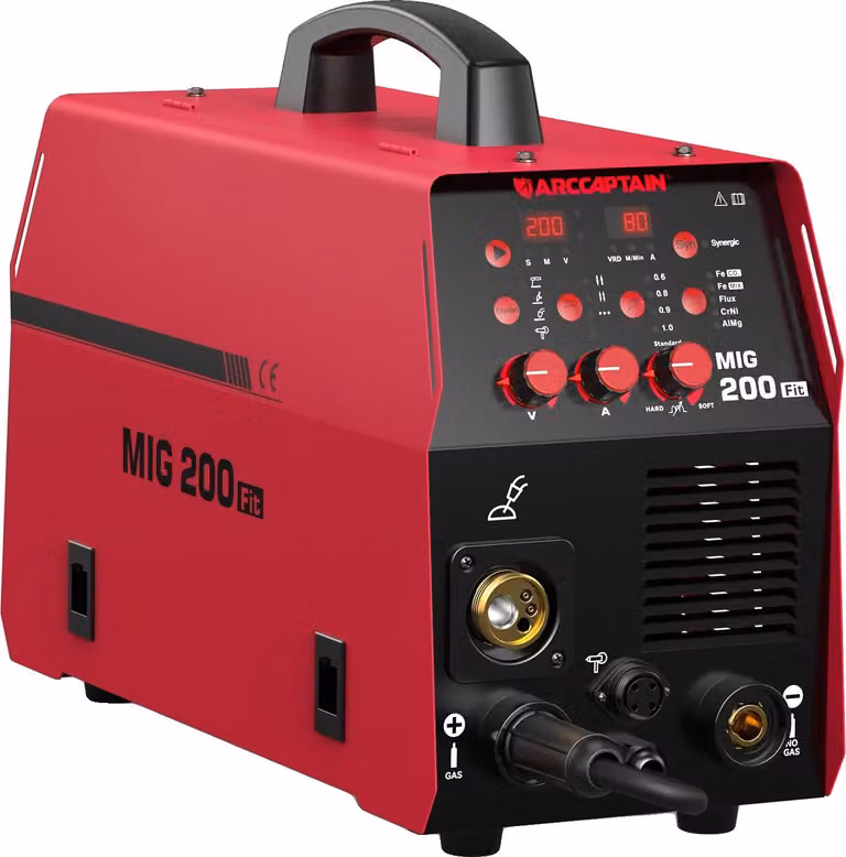 Saldatrice MIG, uscita 200A, funzionalità versatile, A