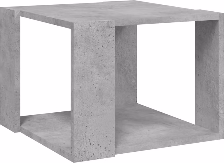 Tavolino da Salotto Grigio Cemento 40x40x30cm Legno Multistrato