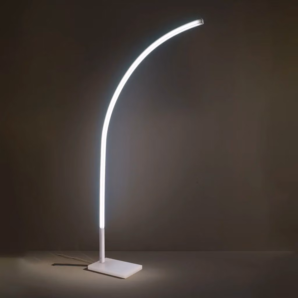 Piantana Moderna Lazer Linea Zero in Metacrilico Bianco Opalino con Luce LED da 19W 3000K 2000Lm – 2