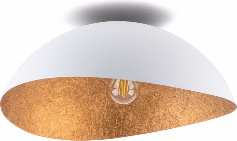 Lampada da soffitto decorativa bianco-rame tondo irregolare 33 cm Solaria 1xE27 15W Sigma Lighting