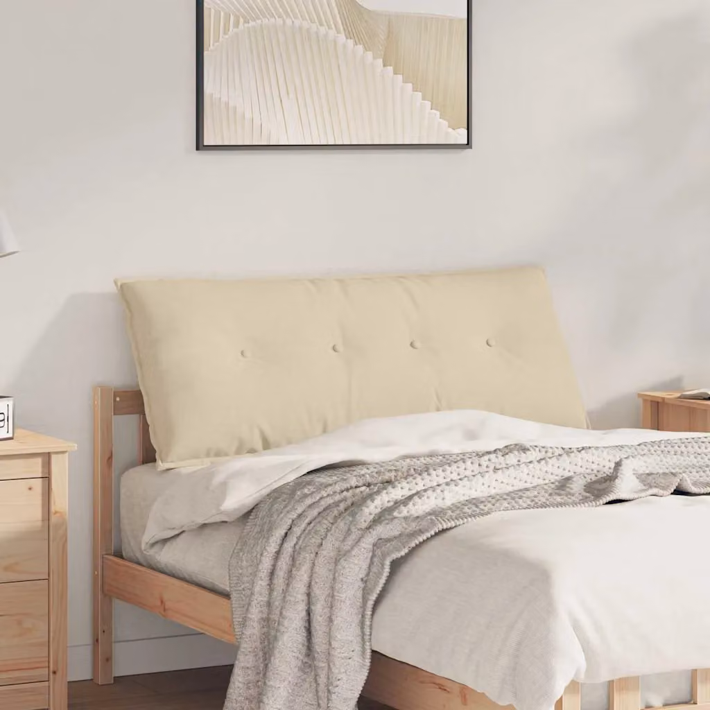 Cuscino per schiena ergonomico vidaXL beige in poliestere L 120 x P 19 x H 50 cm