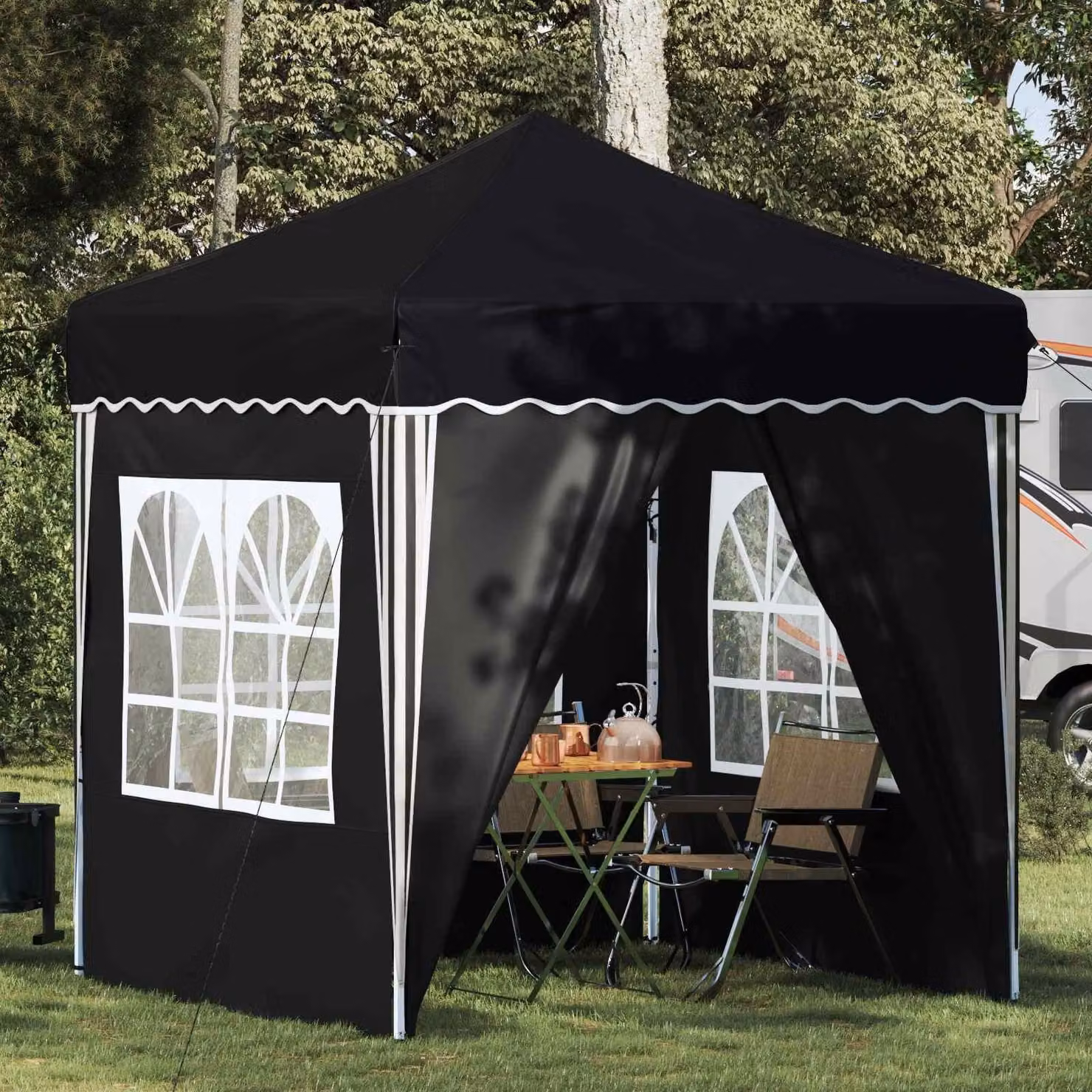 Maison Exclusive - Tenda pop-up per feste, 195 x 195 x 245 cm, tessuto Oxford antracite
