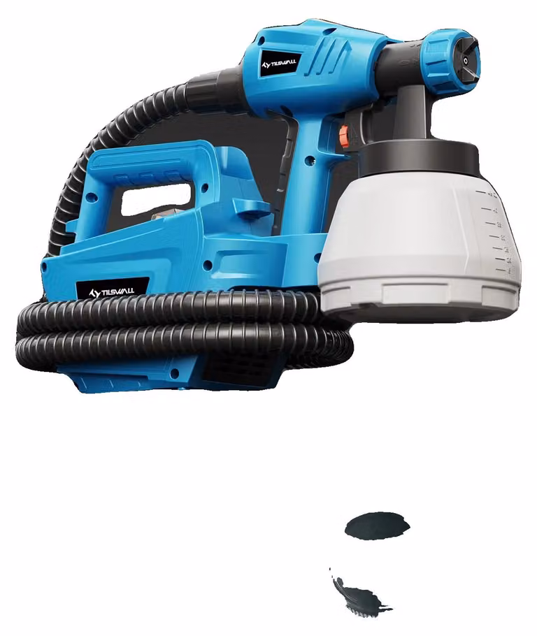 Spruzzatore di vernice, serbatoio da 1300 ml, 3 ugelli, colore blu