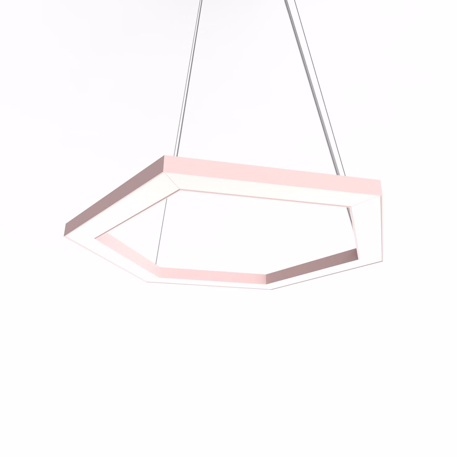 Lampada A Sospensione Esagono D40 Monocolore Opaca