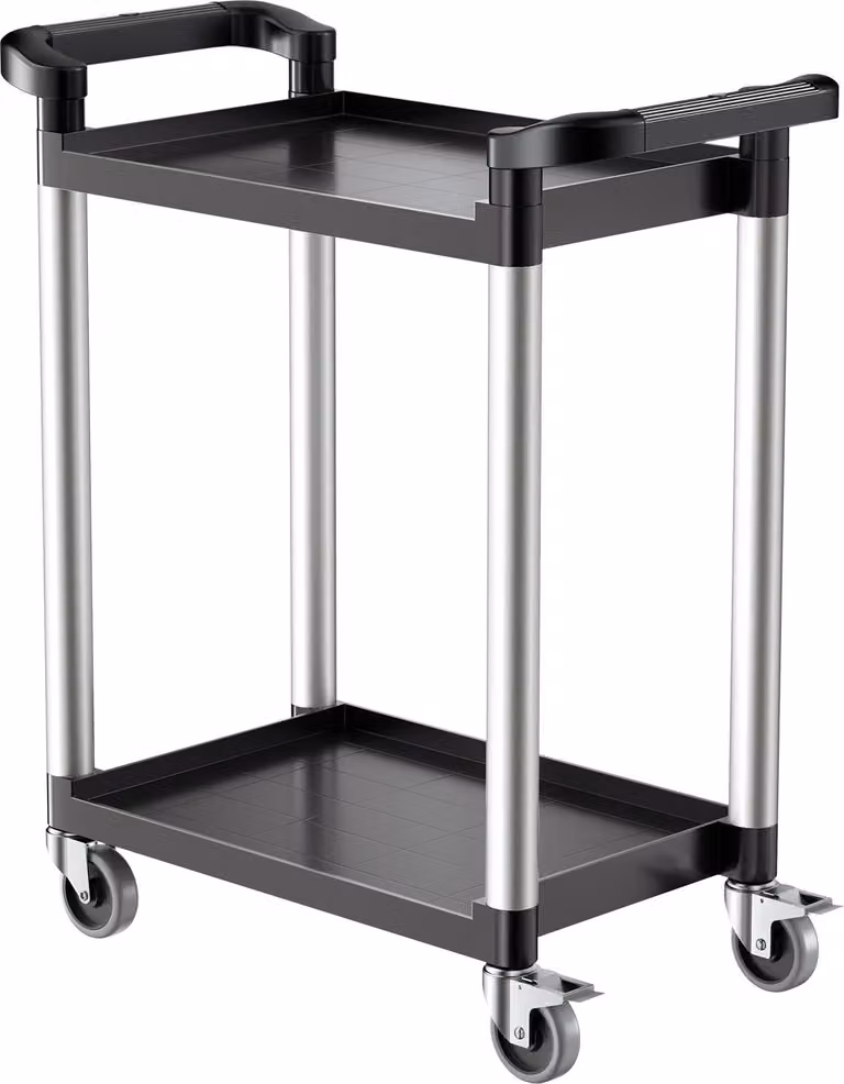Carrello multiuso 136 kg Carrello di servizio a 2 livelli Carrello portautensili 800x410x945 mm