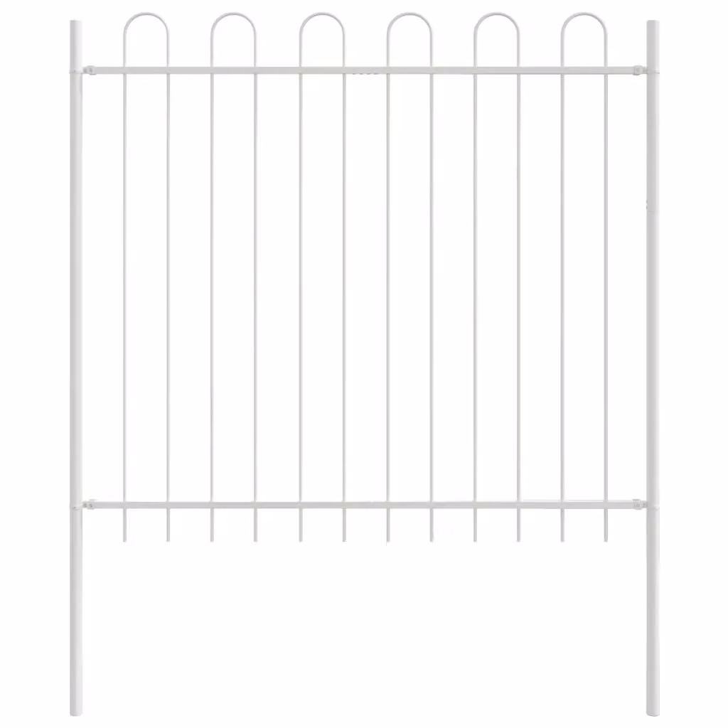 Recinzione per Giardino Videx in Acciaio Verniciato a Polvere, Colore Bianco, L: 510 cm, H: 150 cm, 3 Pezzi – 2