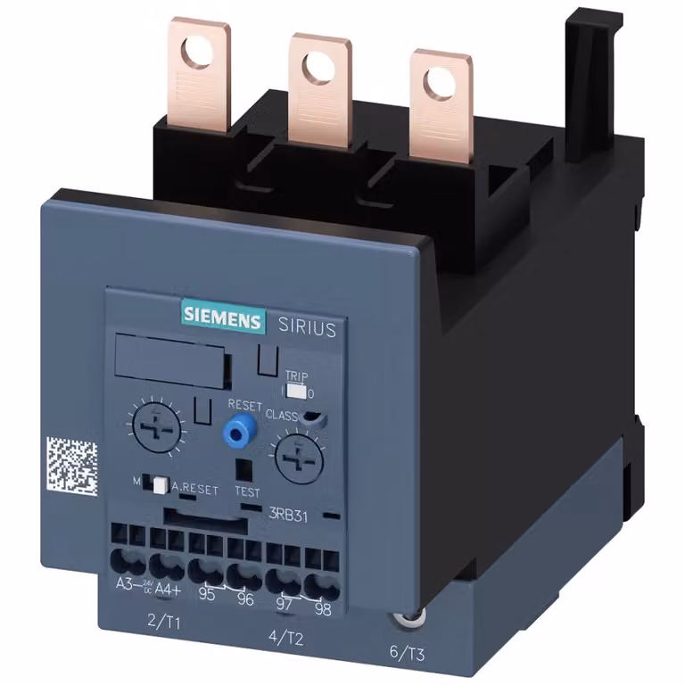Relè di sovraccarico Siemens, 32-115 A, per protezione motore, S3, CLASSE 5E-30E, montaggio su contattore 3RB31434XD0