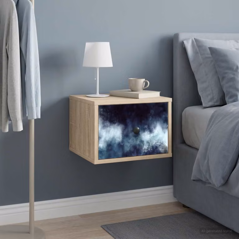 Set di 2 comodini sospesi vidaXL RAALTE in Rovere Sonoma