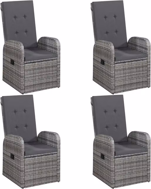 Set Mobili da Pranzo per Giardino 5 pz Grigio 3067718