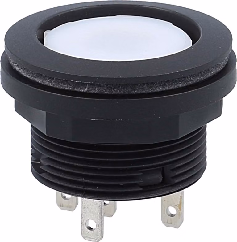 Georg Schlegel Pulsante luminoso tattile, 1W illuminabile, rotondo, SHORTRON Spina piatta 2,8 mm x 0,8 mm - 1 pezzo