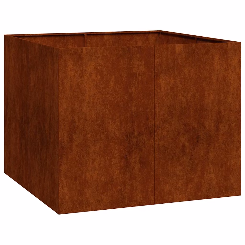 Fioriera da giardino vidaXL in metallo Corten color marrone L: 100 cm, P: 100 cm, H: 80 cm – 2