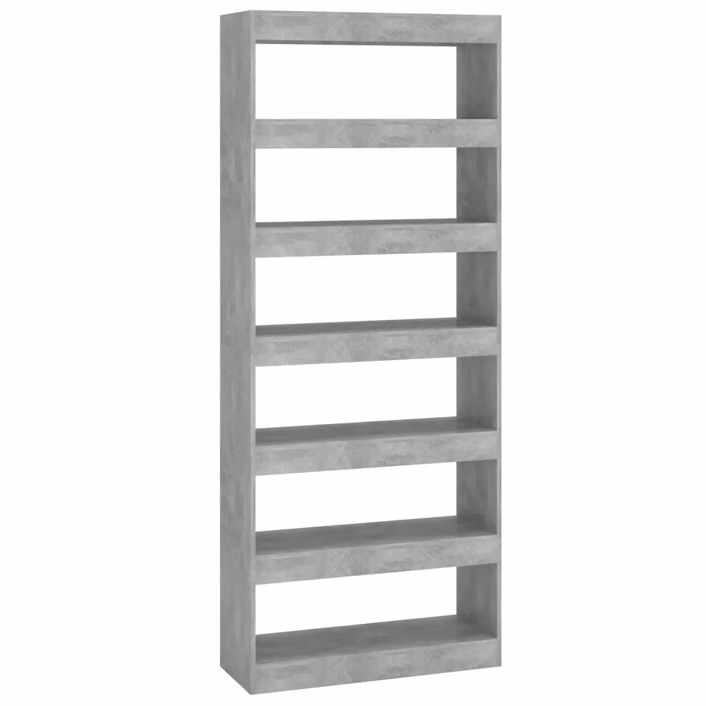 Libreria divisorio vidaXL in MDF grigio opaco L: 80 cm, P: 30 cm, H: 198 cm – 2