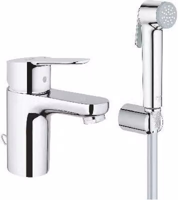 Grohe BauEdge - Miscelatore per lavabo con doccia bidet, cromo 23757000