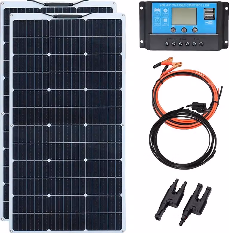 Pannello solare flessibile, elevata resa del modulo del 24%, design leggero, kit solare da 12V 200W