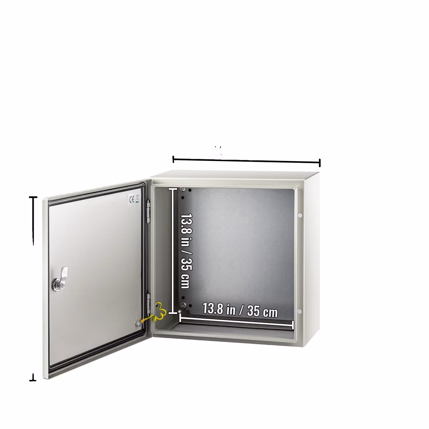 Custodia elettrica, struttura in acciaio, impermeabile secondo lo standard IP66, 40 x 40 x 20 cm