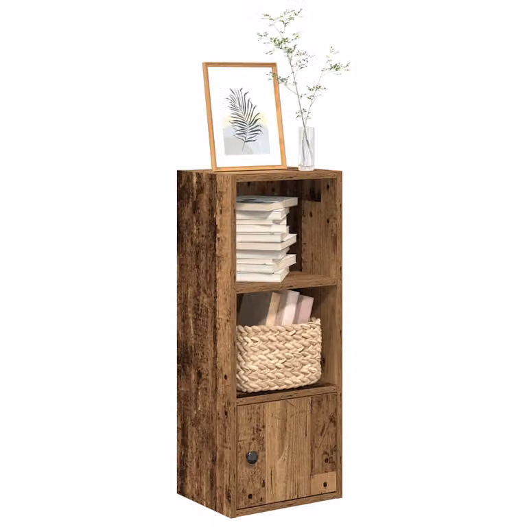 Libreria vidaXL in legno multistrato e MDF stile rustico, colore marrone, L/P/H: 31 x 24 x 77 cm