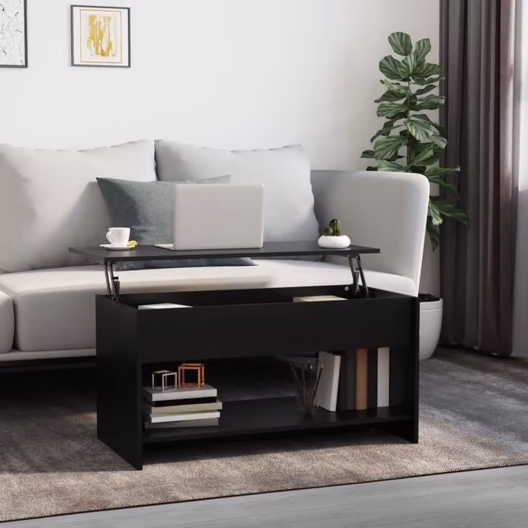 vidaXL Tavolino nero 102x50x52,5 cm Materiale a base di legno - Tavolino - Tavolini - Tavolino - Tavolo da divano