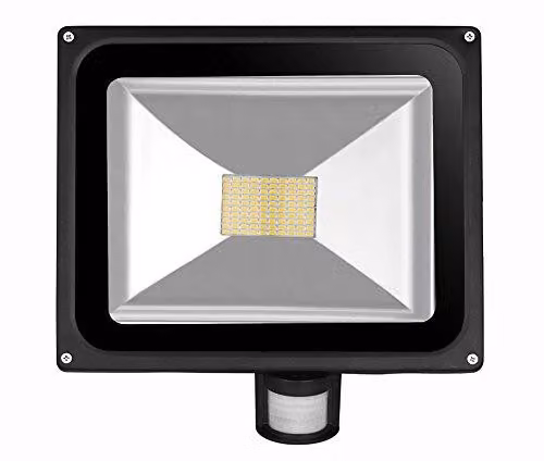 Greenmigo 80W SMD Floodlight con sensore di movimento LED Spotlight Bianco caldo Luce bianca calda IP65 Impermeabile Lampada LED Applique da parete Luce di fondo Illuminazione diffusa Lampada da giardino LED Lampada da esterno