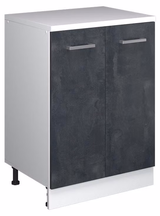 Mobile cucina sottotetto Vicco R-Line Calce nera 60 cm senza inclinazione con 2 ante, Model 61777