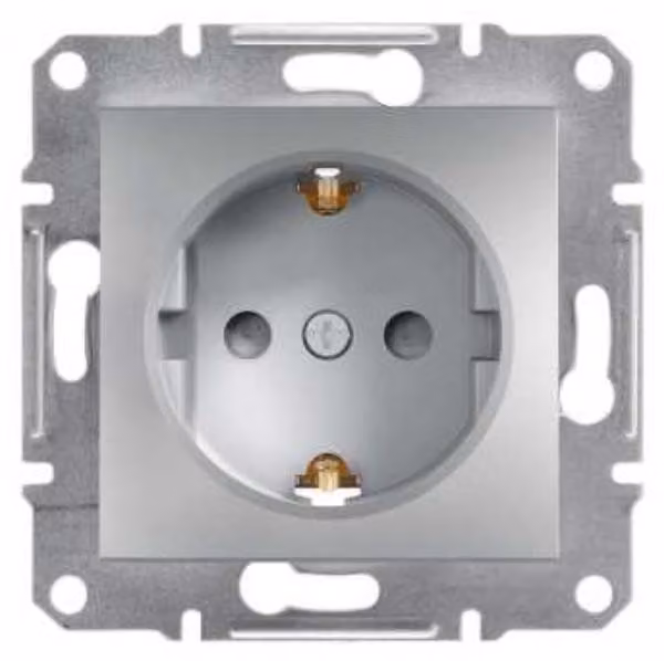 ASFORA Presa elettrica singola SCHUKO con sistema di chiusura, senza telaio in alluminio, modello EPH2900261