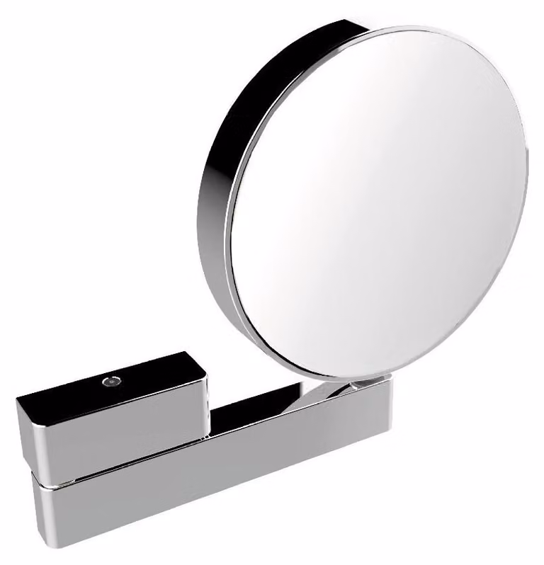 Miroir de soins de beauté et de rasage emco, réfléchissant des deux côtés, grossissement 3x et 7x, rond, sur bras articulé, non éclairé, 109500117, 109500117