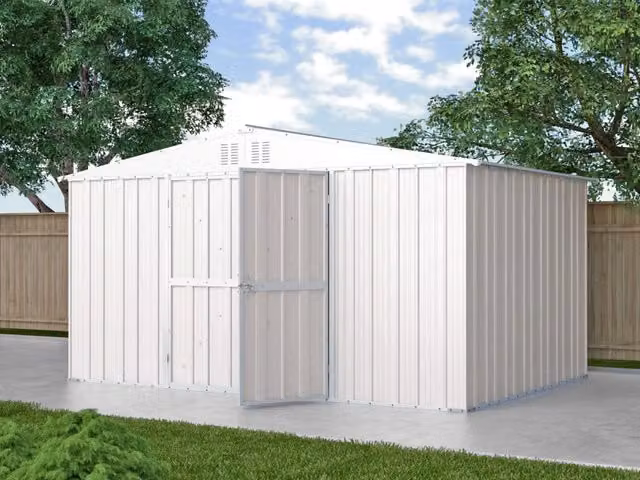 Box deposito in lamiera garage acciaio 403x269cm x h 215cm - 149kg - 10,84mq BIANCO