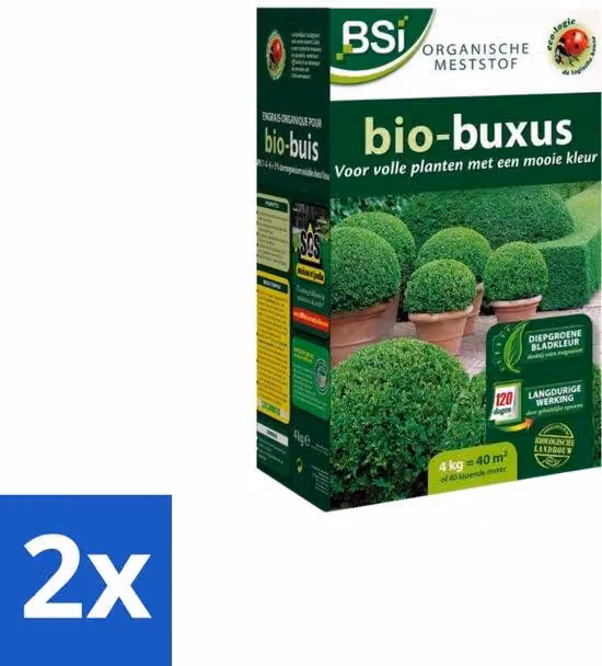 ConcimeBuxus per una crescita sana e foglie di un verde intenso, 4 kg (40 m²), confezione da 2 pezzi