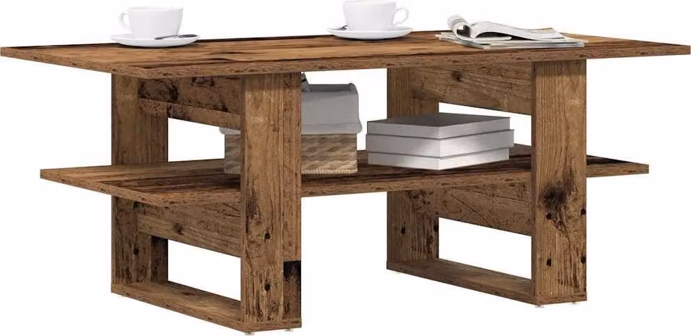 Maison Exclusive - Tavolino effetto legno antico 102x55x42 cm Materiale ligneo