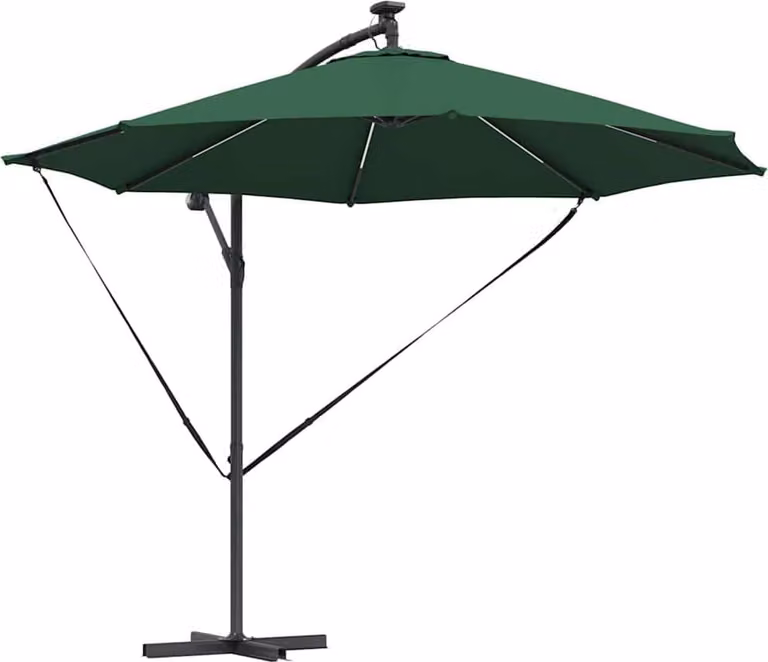 Ombrellone Verde 294 x 294 x 248 cm Poliestere e Alluminio