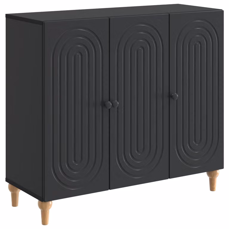 Credenza Nero 89 x 34,5 x 80 cm Legno ingegnerizzato