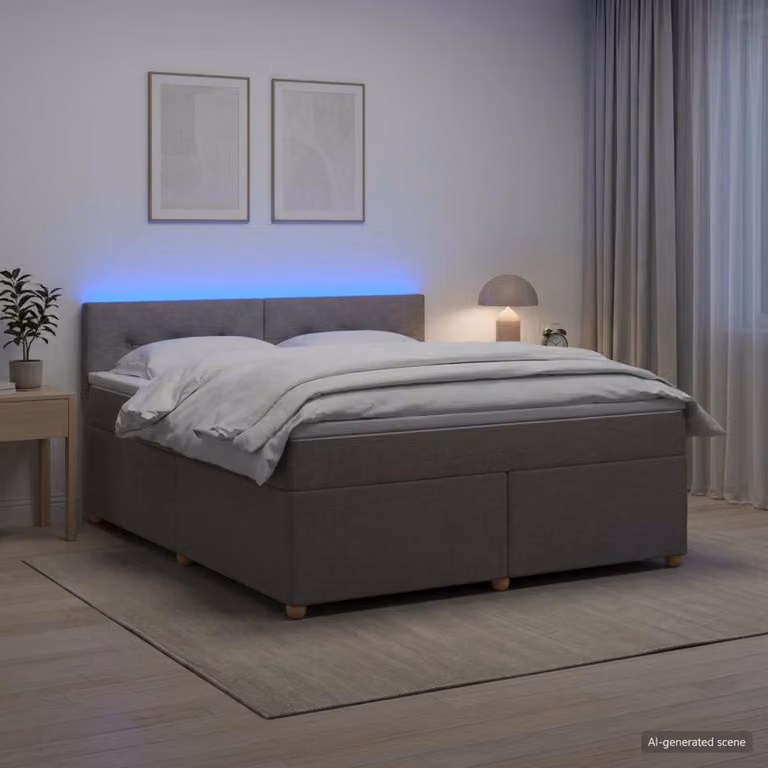 Letto box spring ibrido vidaXL con materasso a molle insacchettate in tessuto, L 160 cm x P 200 cm