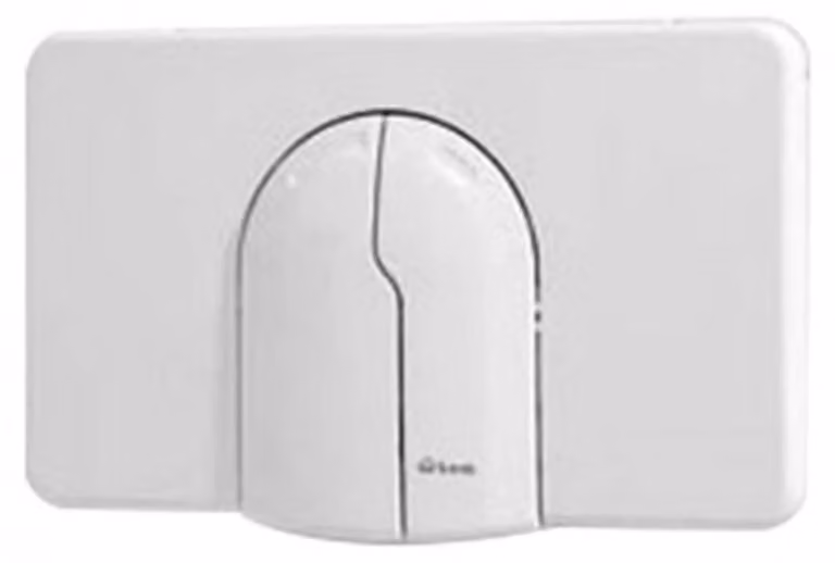 Pannello di comando per vaso WC a doppio scarico, bianco, 18,5 x 31 cm