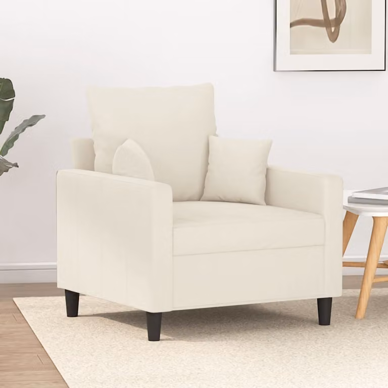 Maison Exclusive - Poltrona Crema 60 cm Velluto