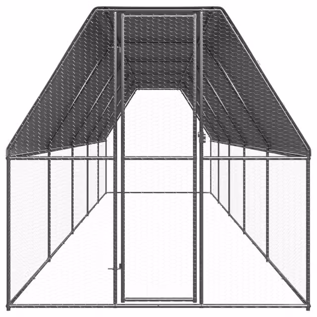 Gabbia per polli da esterno Videx in acciaio zincato grigio L: 10 m, H: 2 m, P: 2 m