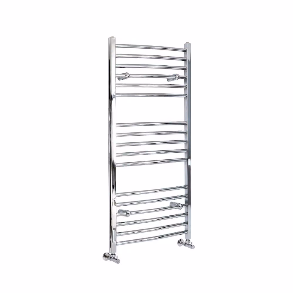 Scaldasalviette di Design Cromato - Termoarredo Bagno Curvo - 1200 x 600mm - 360W - Kent