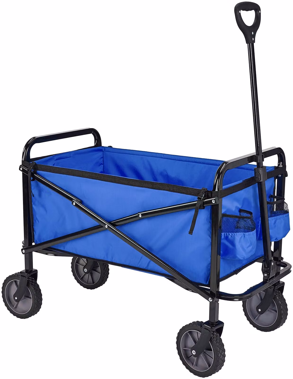 Carrello pieghevole Amazon Basics per il giardino, pieghevole, con copertura, per uso esterno, colore blu