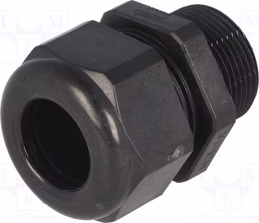 1 x Raccordo per cavo M25, grado di protezione IP68, HSK-L, colore RAL9005, con filettatura allungata, 1,5