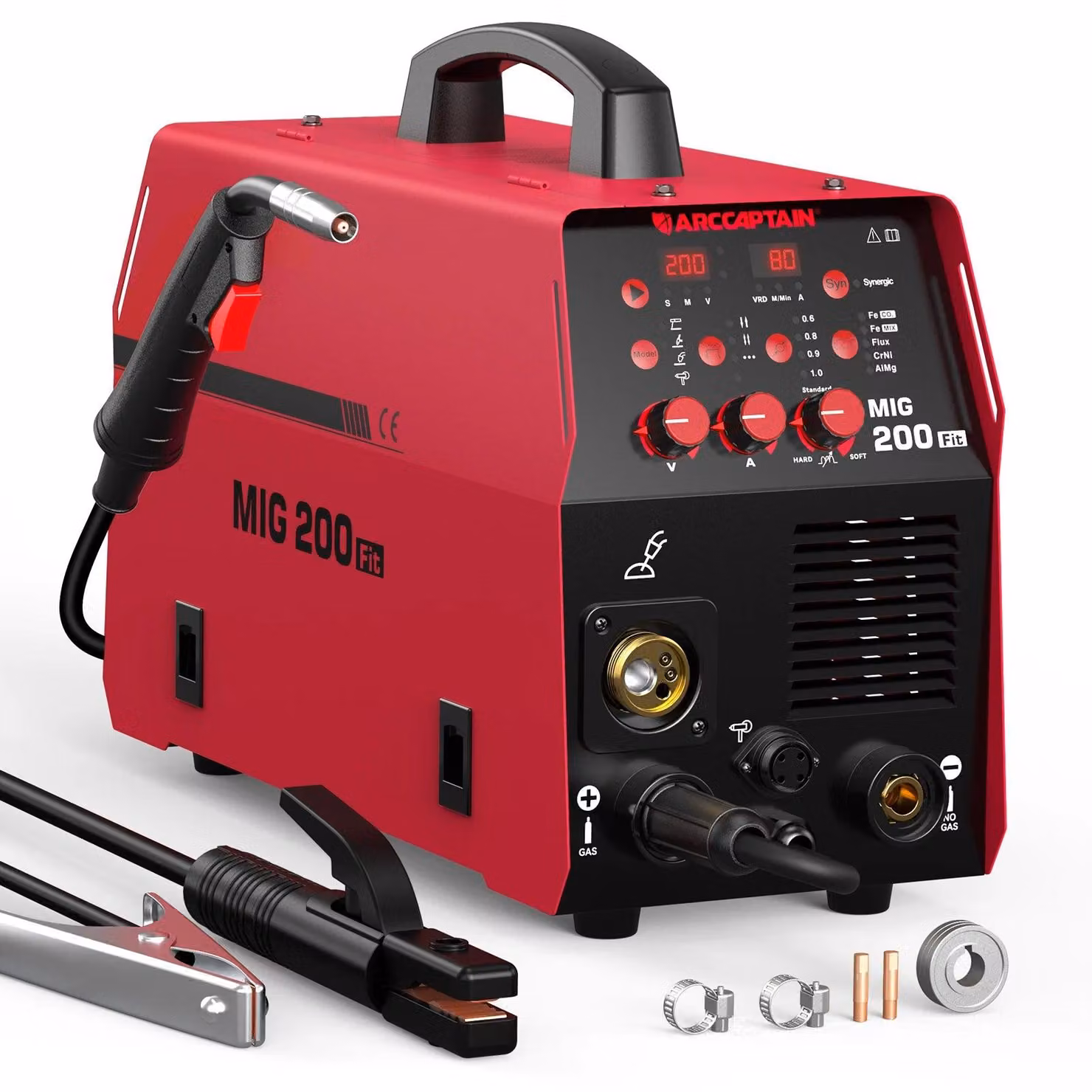Apparecchio di saldatura multifunzione 6-in-1 – 200 Ampere – Adatto per saldatura MIG, TIG ed elettrodo