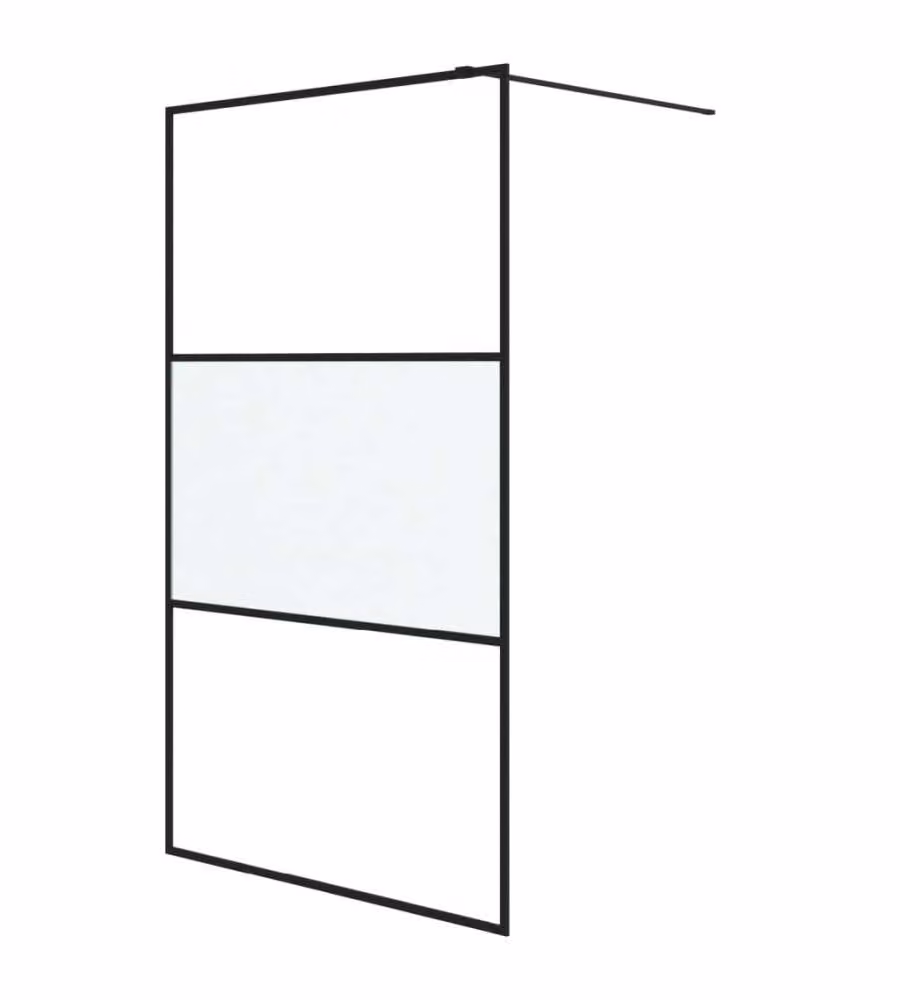 Parete Doccia Walk in vidaXL in Vetro Semi Smerigliato ESG L: 115 cm, H: 195 cm