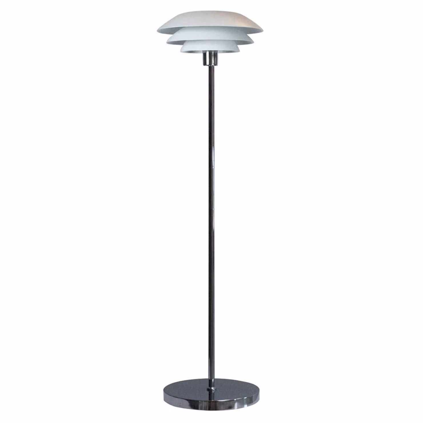 Dyberg Larsen Lampada da terra DL31, Bianco / Opale, Soggiorno / Sala da pranzo, Metallo, Scandinavo, Lampada da terra