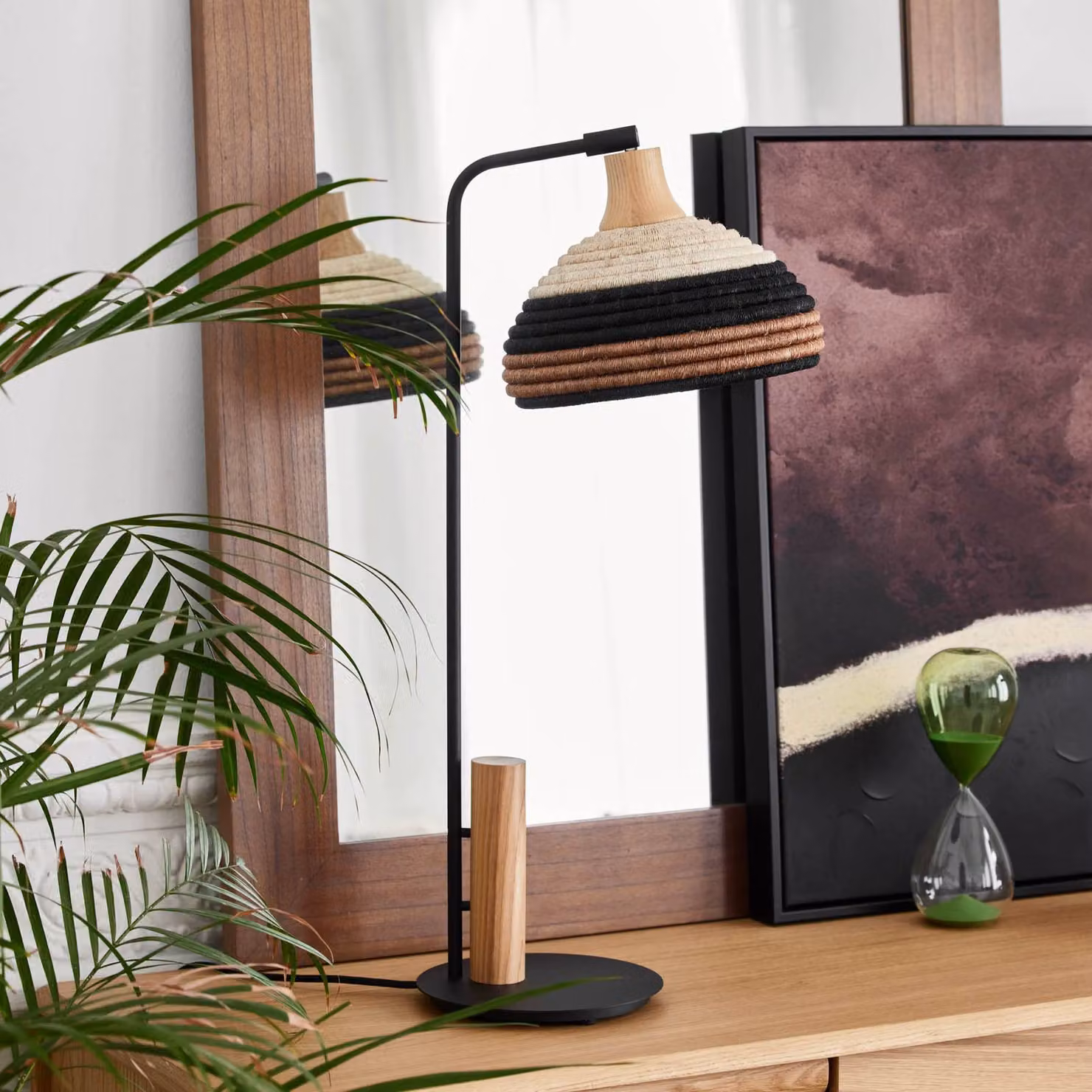 Forestier Lampada da tavolo di design Grass, Nero, Soggiorno / Sala da pranzo, Metallo, Design, Lampada da tavolo