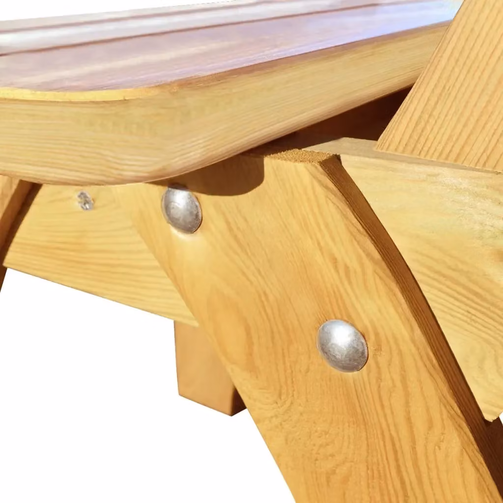 Set di 2 sedie da giardino vidaXL in legno di pino impregnato stile rustico, colore marrone e verde – 2