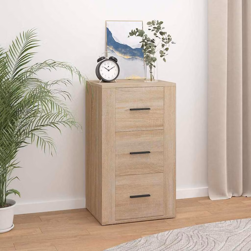 Credenza moderna vidaXL in legno Rovere Sonoma, colore beige/marrone, L 40 cm x P 33 cm x H 70 cm